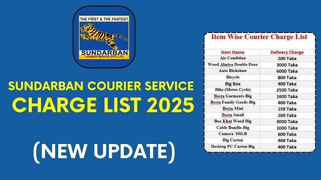 Sundarban Courier Service Charge Cost and Price List 2025